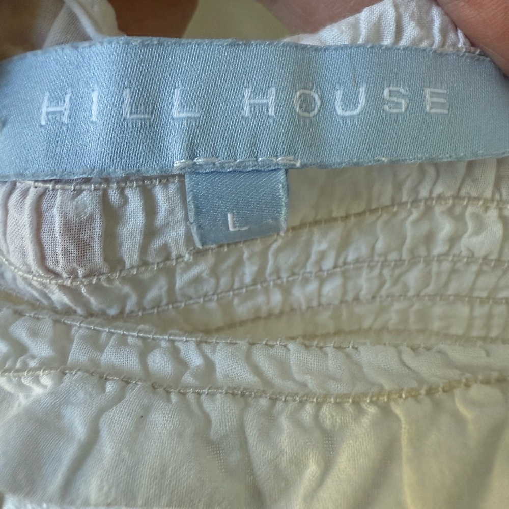 HILL HOUSE Ellie Nap Dress Tiered Swiss Dot Ruffle Cottagecore‎ Coquette White L - Picture 7 of 7